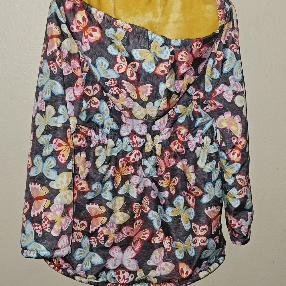 Penelope Mack Butterfly Print Raincoat with Yellow Interior - Picture 7 of 10